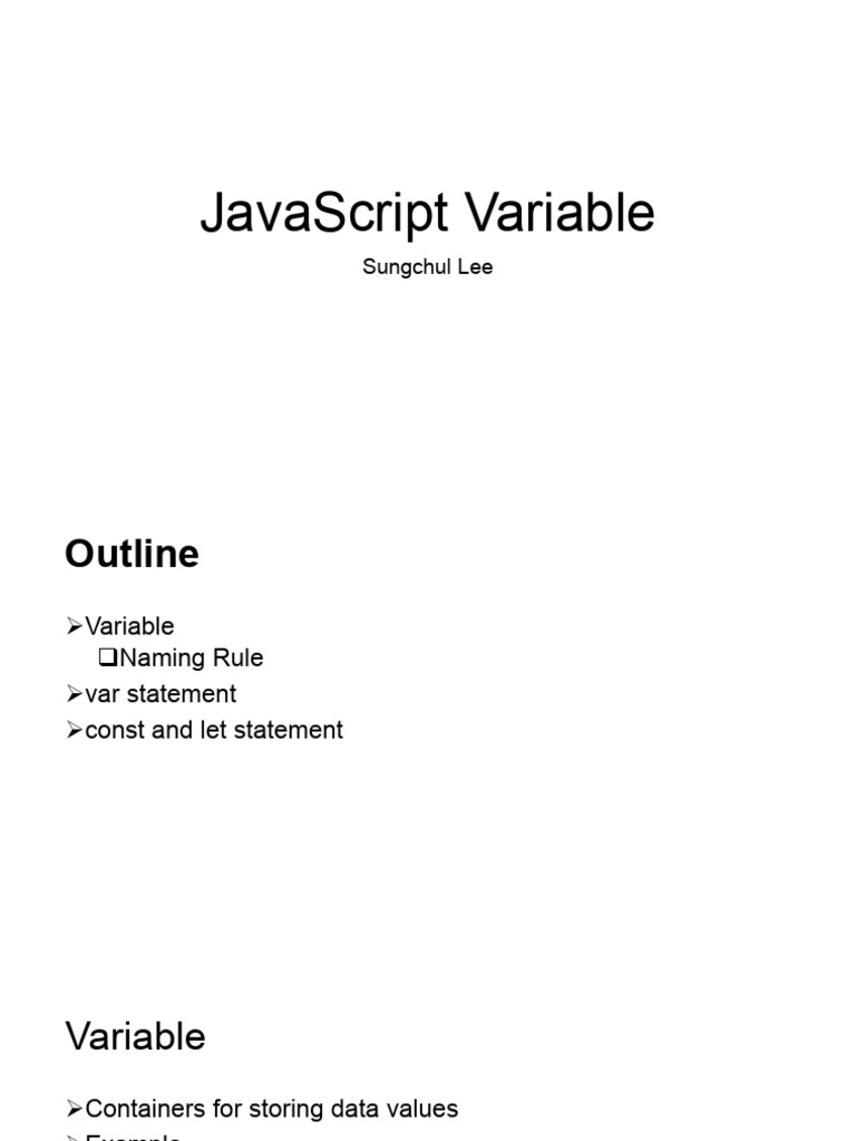 JavaScript (Variable) | PDF