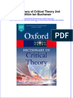 A Dictionary of Critical Theory 2Nd Edition Ian Buchanan Download 2024 Full Chapter