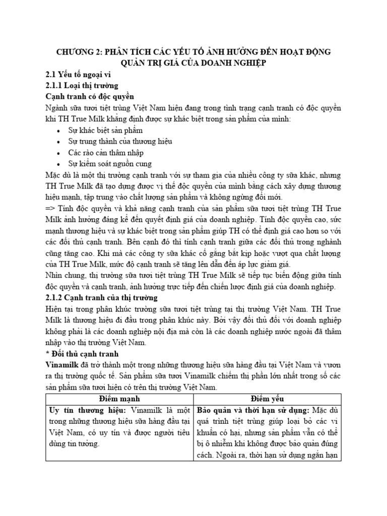 Marketing Mix TH True Milk | PDF