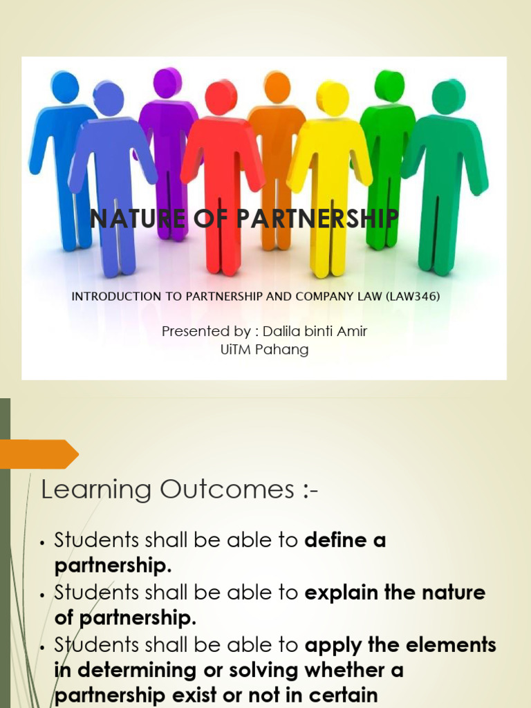 2 Nature Of Partnership Pdf Partnership Concurrent Estate