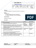 SOP-PR-13 - Maintance SOP