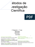 Métodos de Investigação Científica- Resumos