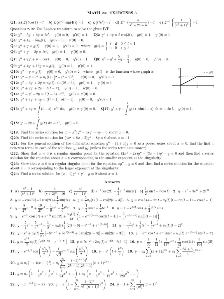 241 Exercises3 | PDF