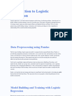 Introduction To Logistics Regression.