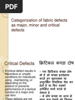 5 Categorization of Fabric Defects as Major, Minor