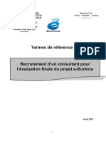 Eval- Finale - TDR eBurkina