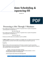 Session 15. Operations Scheduling Sequencing-III