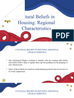 Housing Report - Cultural Beliefs in Housing (Regional Characte.)