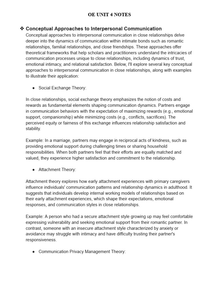 Interpersonal Communication Theories | PDF | Intimate Relationships ...