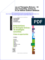 Interventions Et Therapies Breves 10 Strategies Concretes Crises Et Opportunites 2E Edition Edition Betbeze download 2024 full chapter