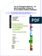 Interventions Et Therapies Breves 10 Strategies Concretes Crises Et Opportunites 2E Edition Edition Betbeze Download 2024 Full Chapter