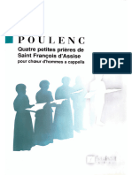 Francis Poulenc Quatre Petites Prieres de Saint-Francois Dassise STIMMAUFTEILUNG