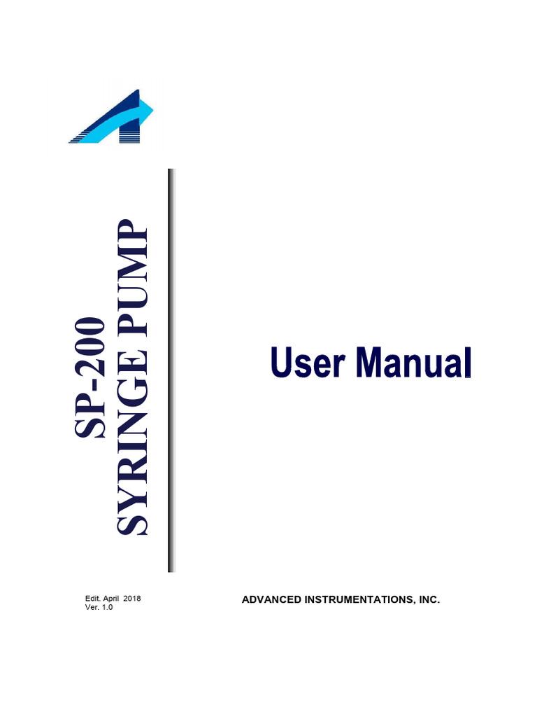 Manual de Usuario INGLES SP-200 | PDF | Power Supply | Intravenous Therapy