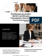 Professional Arabic Birth Certificate Translation Services