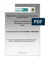 Modelo Tecnico Financiero para Intermediario Financiero Rural Guia para Constitucion de Intermediario Financiero Rural