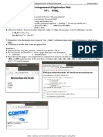Développement D'application Web TP1: HTML: Titre H1, Titre H2 .. Titre H6