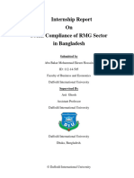 Internship Report On Social Compliance of RMG Sector in Bangladesh