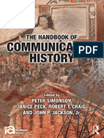 Handbook Communication History Peter Simonson, Janice Peck, Robert T.craig, John P. Kackson, JR