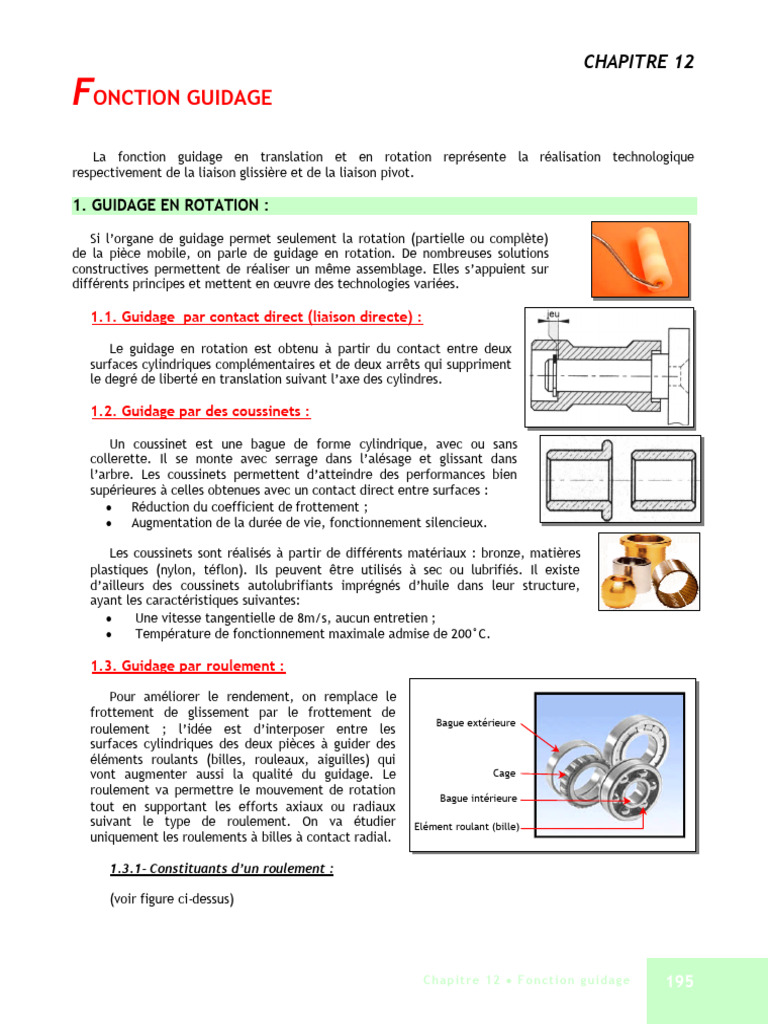 Fonction de guidage en rotation | PDF | Biens manufacturés | Mécanique