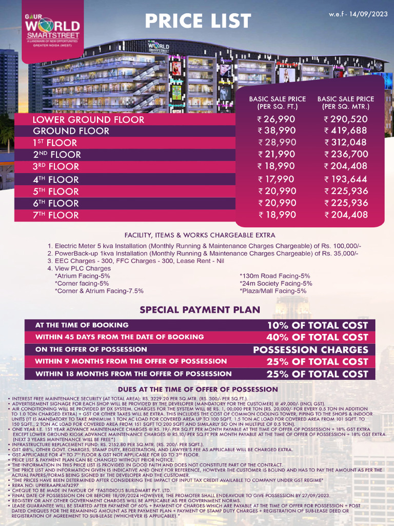 GWSS Price List Wef 14092023 PDF