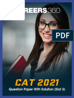 CAT 2021 Question Paper With Solution Slot 3