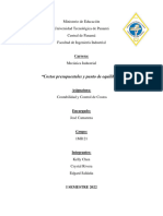 Trabajo Escrito de Costos Presupuestales y Punto de Equilibrio PDF