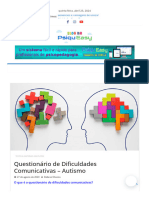 Questionário de Dificuldades Comunicativas - Autismo - Blog PsiquEasy