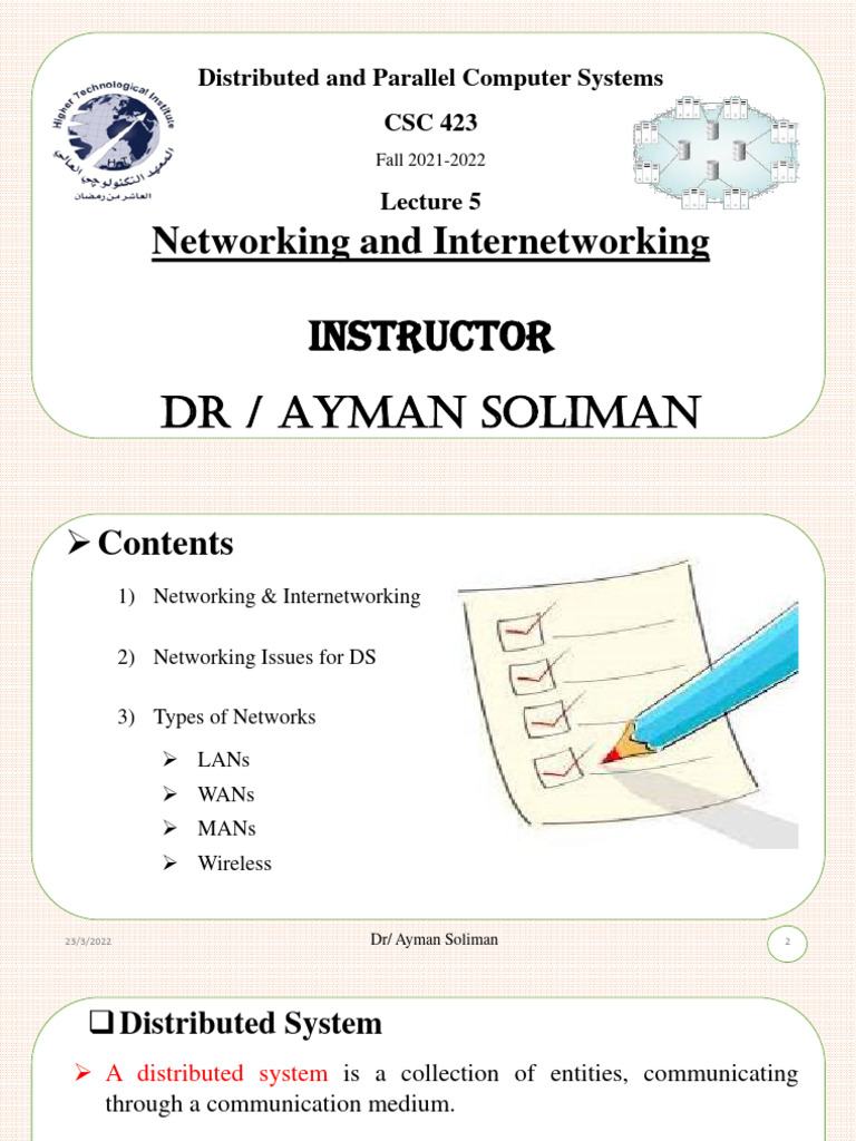 Networking in Distributed Systems | PDF | Computer Network | Local Area ...