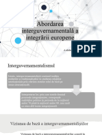 Novac Igor Abordarea Interguvernamentală A Integrării Europene