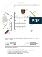 Fiche de Contrôle Materiel Scolaire