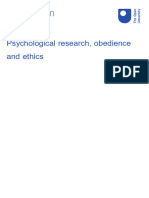 Psychological Research Obedience and Ethics Printable