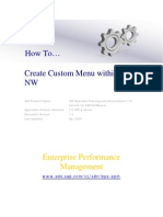 How to Create Custom Menu Within BPC NW