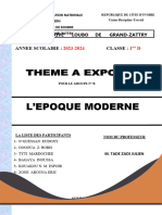 Introduction Sur Les Temps Moderne