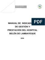 INDICADORES DE DESEMPEÑO y COMPROMISO DE MEJORA Hospital Belen Manual