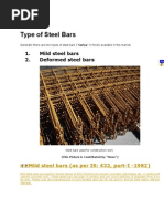 Types of Steel Bars