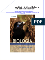 Biologia La Unidad Y La Diversidad de La Vida 13Th Edition Cecie Starr Download 2024 Full Chapter
