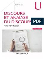 Discours Et Analyse Du Discours. Une Introduction-2021