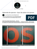 Sistemele de Operare - Tipuri de Sisteme de Operare » Lerato.ro