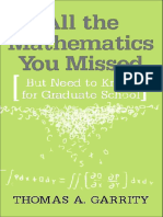 All The Mathematics You Missed But Need To Know For Graduate School