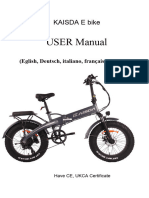 USER Manual: Kaisda E Bike
