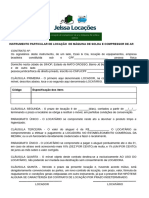 Instrumento Particular de Locação de Máquina de Solda e Compressor de Ar