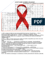 CAÇA PALAVRA HIV AIDS Respostas
