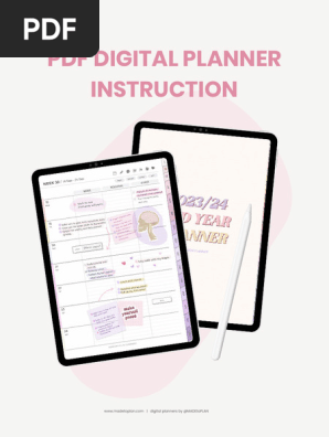 PDF planner instructions & hello
