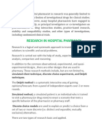 Research in Hospital Pharmacy