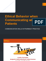 Ethical Behavior When Communicating With Patients