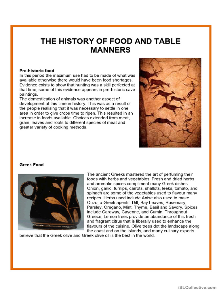 Evolution of Food Through History | PDF | Foods | Cuisine
