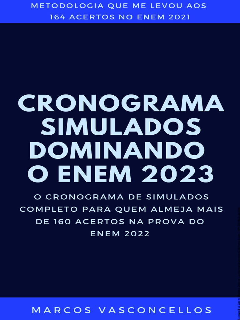 Cronograma de Simulados ENEM 2023 | PDF