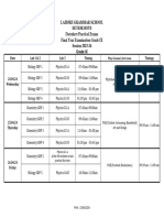 Practical Grade 9 Date Sheet 22.04.2024