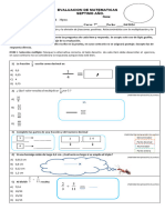 ADECUACIÓN 7°B EVALUACION 2 MATEMATICA - Fracciones y Decimales