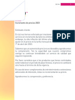 Aviso - Incremento de Precios 2023 - Izzi